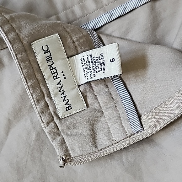 NWOT Banana Republic Penci Skirt Khaki Neutral Sz 6 Stretch - Picture 4 of 5